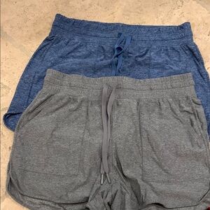 Women's Heather Blue and Gray Shorts